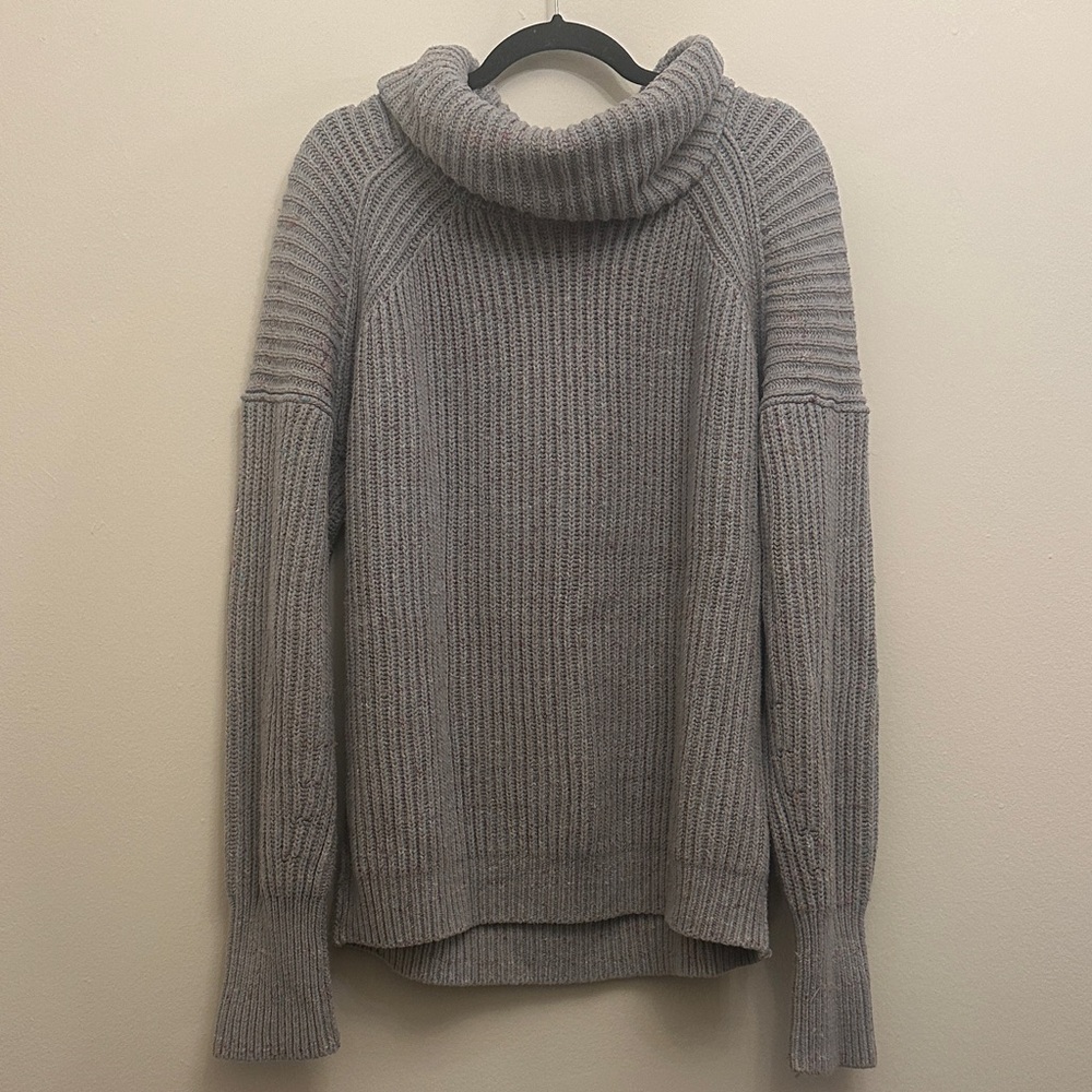 Free People Leo Tunic Sweater Confetti Speckled Knit Oversized S Cowl Neck